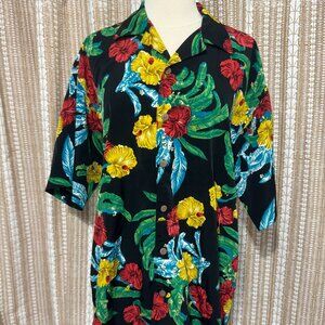 Reservoir Hawaiian Style Tropical Floral Button-Up – Men’s M